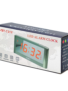 VST 731Y-4 Зеленые часы настольные (без блока)