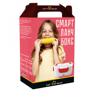 Ланч бокс для еды с подогревом в авто 12/220В Огонёк OG-HOG02 Красный