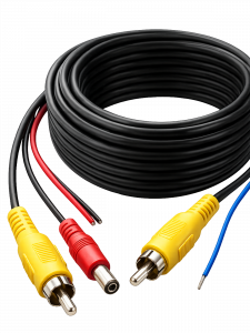 Кабель для камер заднего вида RCA+питание 10 метров TDS TS-CAU76