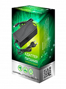 Блок питания 12В 3А универсальный адаптер сетевой со штекером 5.5х2.5 мм Орбита OT-APB41 Черный