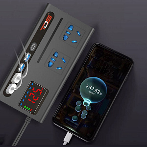 Инвертор автомобильный, преобразователь стабилизатор напряжения 12/220В, 150Вт TDS TS-CAU74