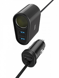 HOCO Z35A Черный ЗУ авто USB (5B,2400mA)