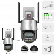 Орбита OT-VNI58 Видеокамера IP WI-FI (2560*1440, 4Mpix*2, 2.8/12мм, пластик)
