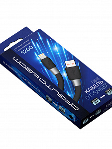 Орбита OT-SMI37 Черный кабель USB 6А (iOS Lightning) 1.2м