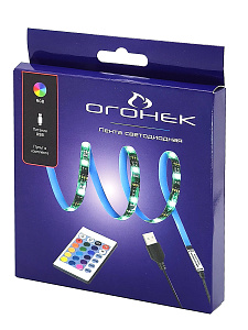 Огонек OG-LDL09 RGB светодиодная лента 1м (USB)
