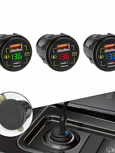 TDS TS-CAU58 Зеленый разветвитель авто (Врезной)