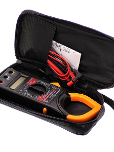 Мультиметр цифровой с прозвонкой, клещи токовые тестер тока и напряжения Орбита OT-INM19