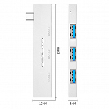 Орбита OT-PCR23 Серебро концентратор USB 2.0/3.0 (3*USB)