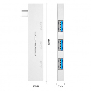 Орбита OT-PCR23 Серебро концентратор USB 2.0/3.0 (3*USB)