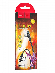 HOCO U77 Черный кабель USB 3A (iOS Lighting) 1,2м