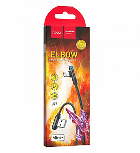 HOCO U77 Черный кабель USB 3A (iOS Lighting) 1,2м