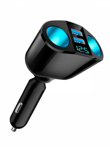 Разветвитель прикуривателя автомобильный на 2 гнезда + 2*USB TDS TS-CAU68