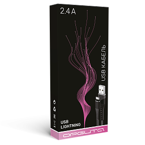 Орбита OT-SMI32 Серый кабель USB 2.4A (iOS Lightning) 1м