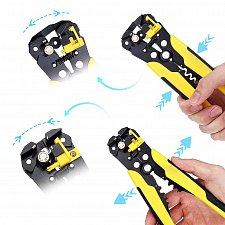 Стриппер клещи 3 в 1 для снятия изоляции и обжима клемм Патриот PT-INK03