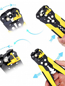 Стриппер клещи 3 в 1 для снятия изоляции и обжима клемм Патриот PT-INK03