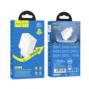 HOCO N35 Белый ЗУ с TYPE-C (PD45W, 3000mA)