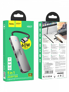 HOCO HB27 концентратор USB (3*USB, PD60W, HDMI)