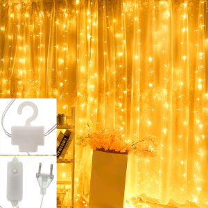 Гирлянда штора интерьерная 220В 3*3м Огонёк OG-LDG23 Желтая
