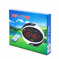 VST 770Т-5 Синие часы настенные (пульт+БЛОК)