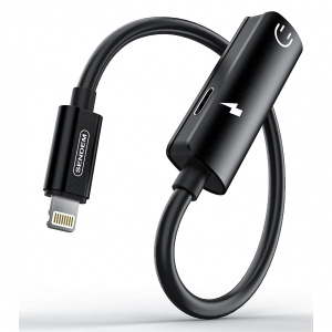 SENDEM A08 переходник аудио (штекер Lightning - гнездо Lightning/гнездо Lightning) 14см