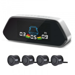 Парктроник автомобильный система парковки 4 датчика и дисплей TDS TS-CAS11 Черный