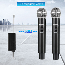 Микрофон караоке беспроводной набор 2 шт Орбита OT-ERM11