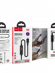 HOCO S13 Черный кабель USB 2.4A (iOS Lighting) 1.2м