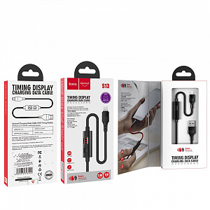 HOCO S13 Черный кабель USB 2.4A (iOS Lighting) 1.2м