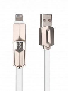 MUJU MJ-38 кабель USB 2A (microUSB/iOS Lighting) 1м