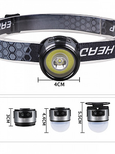 Патриот PT-FLG45 фонарь налобный (2L, аккум)