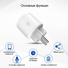 Орбита OT-HOS08 Умная розетка (1 гнездо,16А,ZigBee 3.0)
