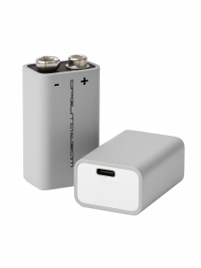 Аккумулятор крона 6F22 с гнездом type-c, 1000мАч, 9V, 1шт Орбита