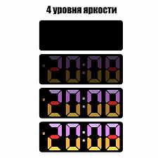 Часы настольные электронные от сети RGB Орбита OT-CLT12 Белые