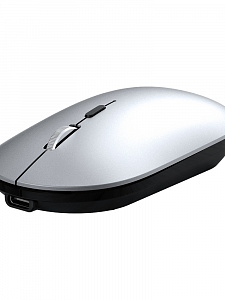 Орбита OT-PCM70 Серебряная мышь беспроводная (USB/Bluetooth,аккум)