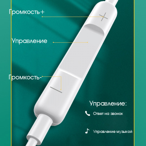 SENDEM G34T Белые наушники - гарнитура (TYPE-C)