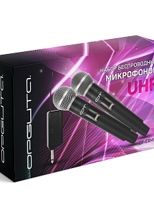 Микрофон караоке беспроводной набор 2 шт Орбита OT-ERM11