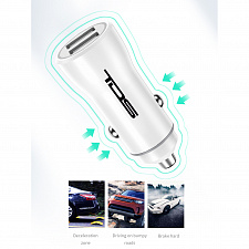 Зарядка в прикуриватель для автомобиля 2*USB TDS TS-CAU36 Белое
