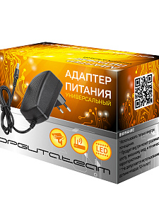 Блок питания 24В 1.2А универсальный адаптер сетевой со штекером 5.5х2.5 мм Орбита OT-APB55 Черный