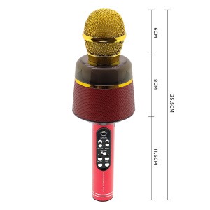 Орбита OT-ERM10 Красный RGB микрофон (Bluetooth, динамики, USB)