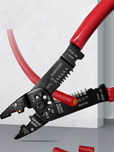 Стриппер клещи 3 в 1 для снятия изоляции и обжима клемм Патриот PT-INK08