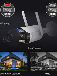 Орбита OT-VNI62 Видеокамера IP-WI-FI (3072*1728, 5Mpix, 3,6мм, пластик)