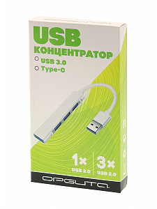 USB HUB 3.0, разветвитель USB на 4 порта Орбита OT-PCR17