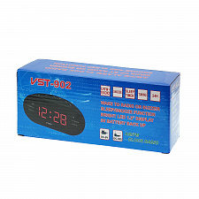 Часы электронные настольные от сети с радио VST 902-1 Красные