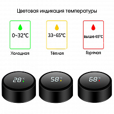Термос для чая с датчиком температуры биосталь на 500 мл Огонёк OG-HOG06