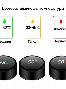 Термос для чая с датчиком температуры биосталь на 500 мл Огонёк OG-HOG06