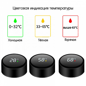 Термос для чая с датчиком температуры биосталь на 500 мл Огонёк OG-HOG06
