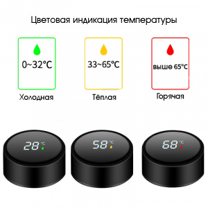 Термос для чая с датчиком температуры биосталь на 500 мл Огонёк OG-HOG06