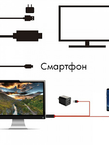 Орбита OT-AVW49 кабель (штекер HDMI - штекер TYPE-C) 2м